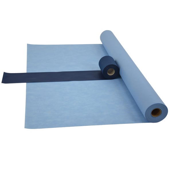 Sensalux Kombi-Set 1 Tischdeckenrolle 1m x 25m hellblau + Tischläufer 15cm blau