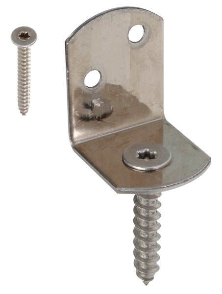 Winkelverbinder aus Metall mit beigefügter Senkkopfschraube mit Torx Antrieb