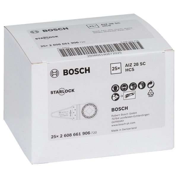 Bosch 25x HCS Universalfugenschneider AIZ 28 SC 40 x 28 mm - 2608661906