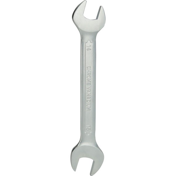 Doppelmaulschlüssel aus Chrom-Vanadium-Stahl, Schlüsselweite 14 und 15