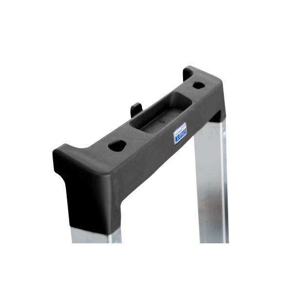 Krause Logo auf Leiterstufe aus Aluminium