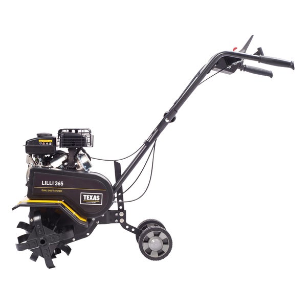 Benzin Gartenfräse Texas Lilli 365TG – 60 cm Arbeitsbreite, 78,5 cm³ Motor, Rückwärtsgang, Bodenhacke mit Pflug und Rädersatz
