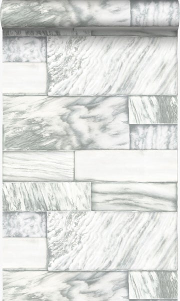 Origin Wallcoverings Tapete Marmor-Optik Crême-Weiß - 53 cm x 10,05 m - 337254