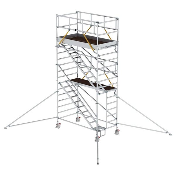 MUNK Rollgerüst SG mit Schrägaufstiegen 1,35x2,45m und Ausleger 6,47m AH