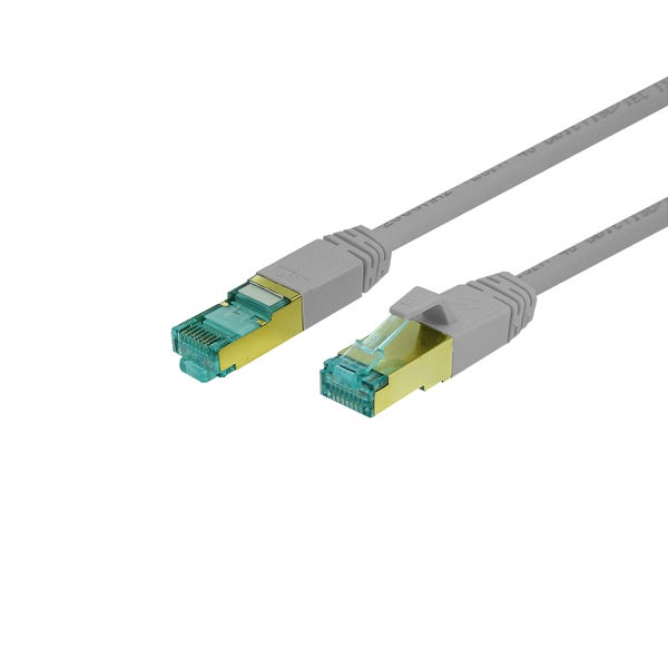 ProfiPatch Netzwerkkabel Cat8 S/FTP RJ45 LAN Kabel LSZH Premium Ethernet Patchkabel 40GB 2000MHz grau 1m Switch Router Gaming Patchpanel