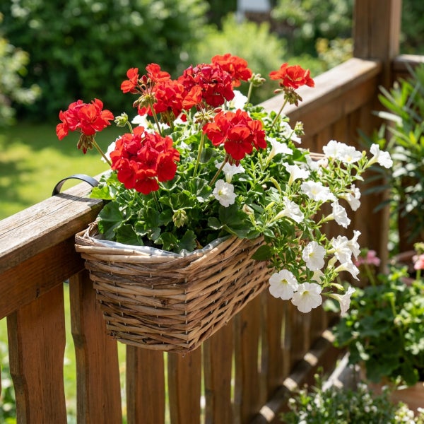 Balkonkasten hängend Rattan Natur L51cm Blumenkasten