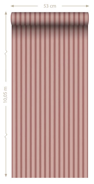 Tapetenrolle mit Streifenmuster, 53 cm breit und 10,05 m lang
