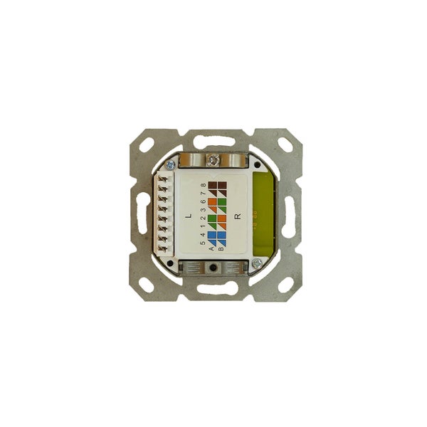 ProfiPatch Netzwerkdose LAN Dose Cat6A 500MHz Aufputz und Unterputz 1x RJ45 Port Anschluss oben/unten POE CAT7,CAT6A,CAT6,CAT5 geschirmt weiß
