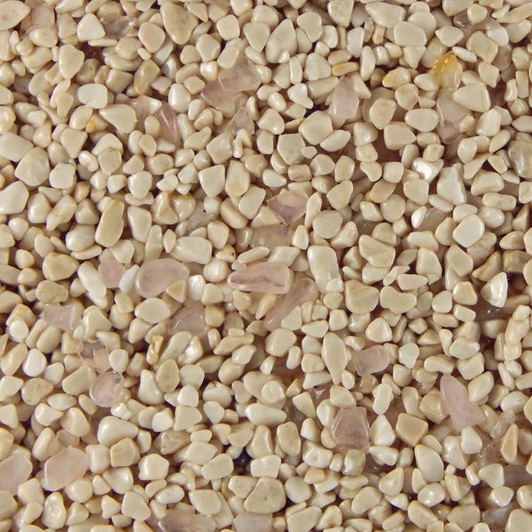 Terralith Edelsteinteppich Rosenquarz / Crema  1 qm -außen-