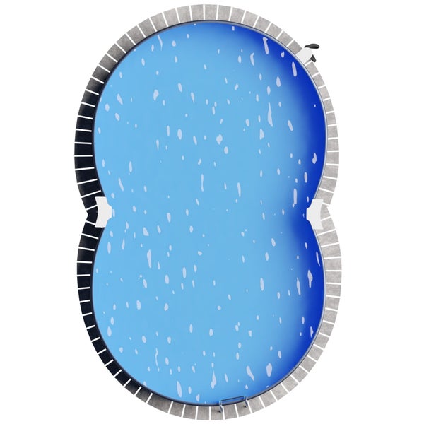 Aufbaubecken in Form einer Acht mit Wasseroberfläche