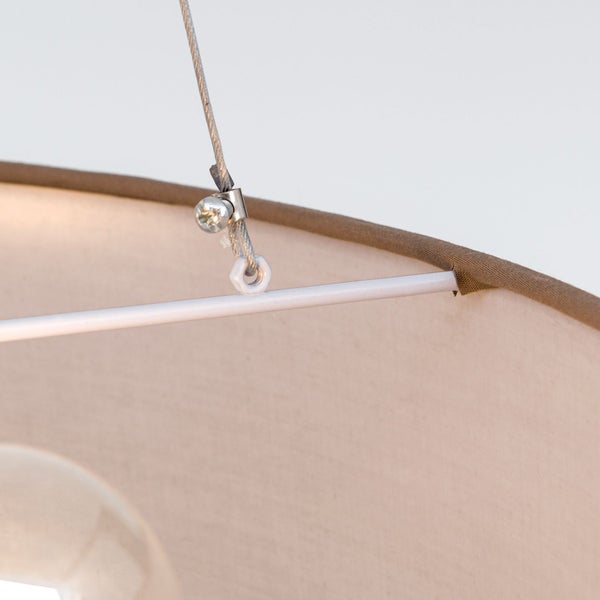 Hängeleuchte Stoff 50cm braun