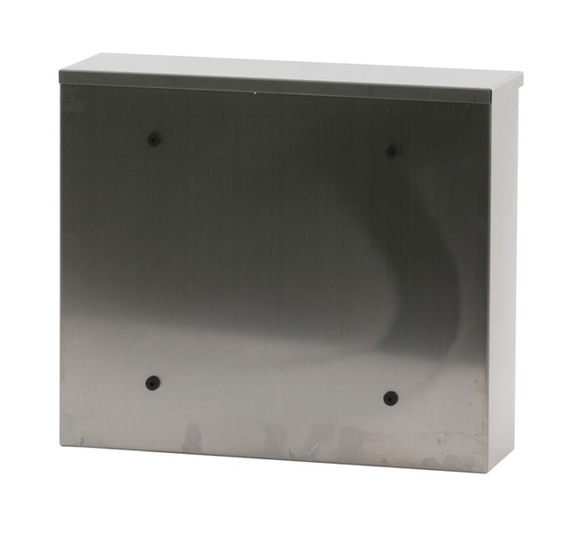 PROREGAL Wandbriefkasten Granadan Aus Edelstahl Mit Einwurfsklappe HxBxT 31,5 x 36 x 11 cm Einwurföffnung 32 x 4 cm Silber