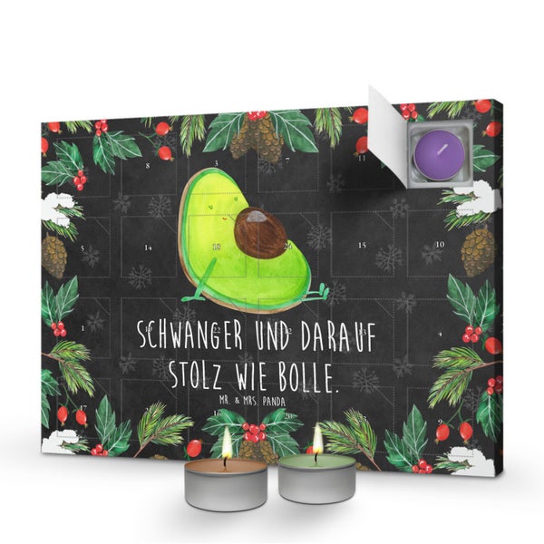 Mr. & Mrs. Panda Duftkerzen Adventskalender Avocado Schwangerschaft - Schwarz