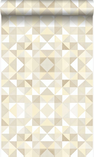 Origin Wallcoverings Tapete kubistisches Muster Beige - 53 cm x 10.05 m - 346907
