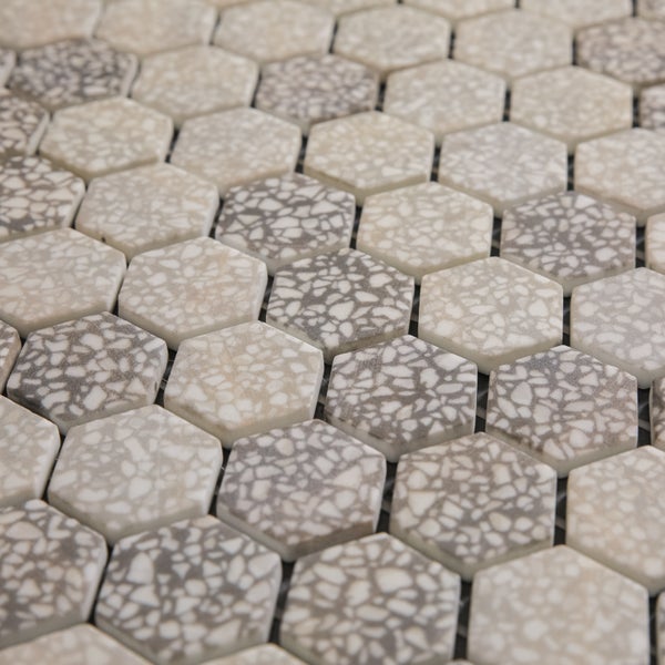 Mosaikfliesen in Sechseckform