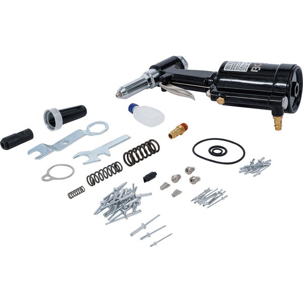 Druckluft-Blindnietpistole mit Zubehör