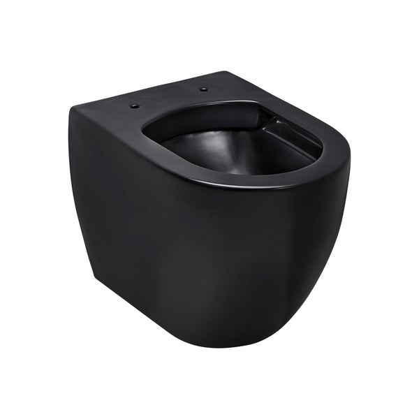 SCHÖNER WOHNEN-Kollektion Wand-WC ANTUS, Mattschwarz, spülrandlose Keramik hänge Toilette, Abgang waagerecht