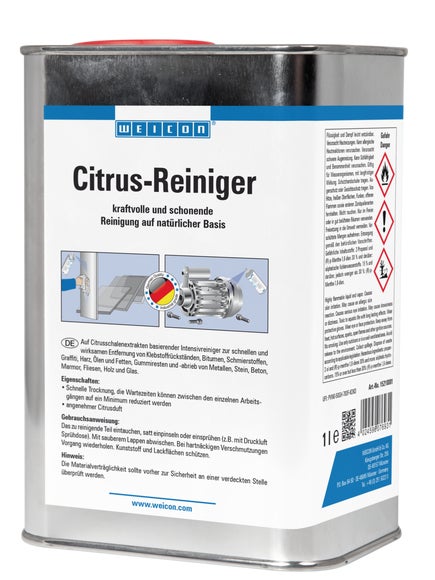 WEICON Citrusreiniger|Universalreiniger auf Citrusschalen-Extrakt|1 L|transparent