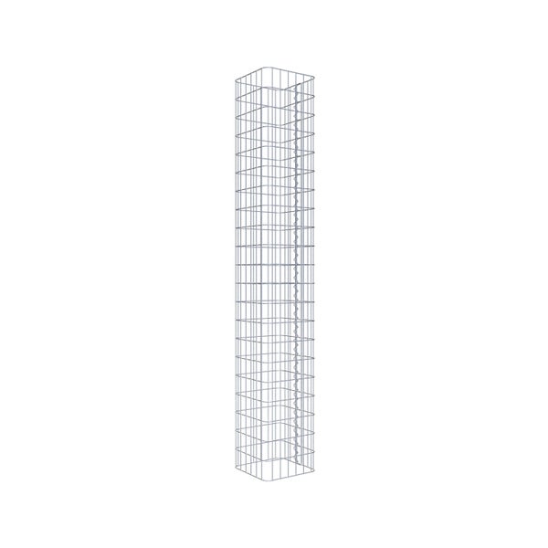 Gabionensäule 32 x 32 cm, MW 5 x 10 cm eckig - Höhe: 2,10 m