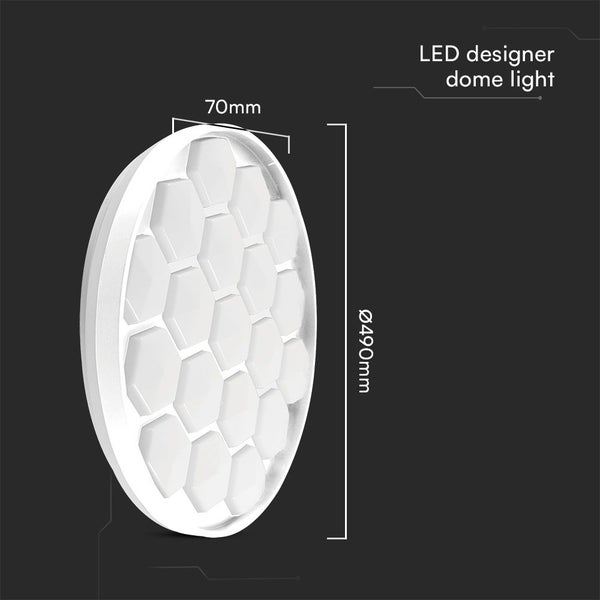 LED Design Domleuchte mit 490 mm Durchmesser und 70 mm Tiefe