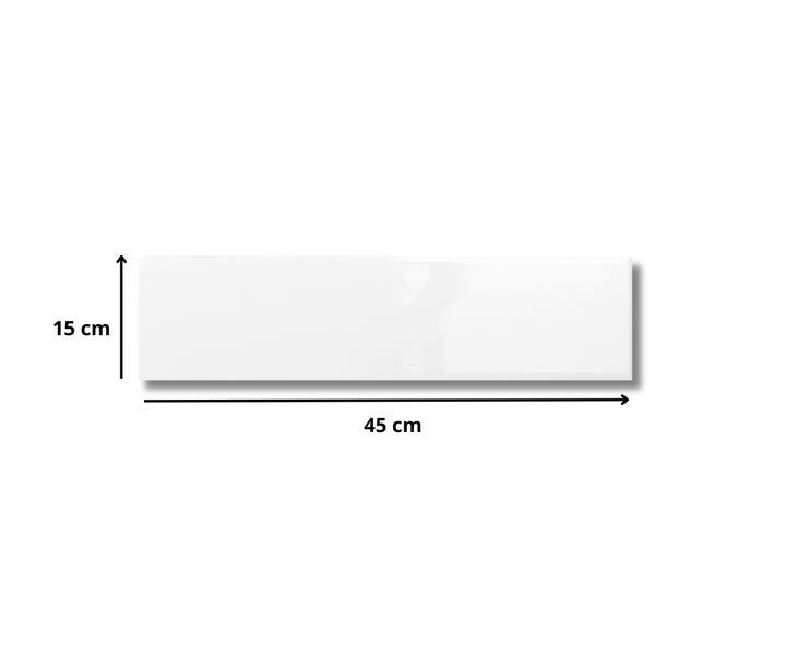 Feinsteinzeug Wand- und Bodenfliese Casa Weiß 15x45x0,75 cm glasiert poliert rektifiziert