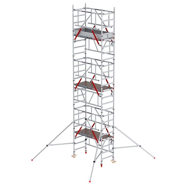 Altrex MiTower PLUS Fahrgerüst Safe-Quick®2 Geländer 1-Person-Aufbau Aluminium mit breiter Fiber-Deck Plattform 0,75x1,72m 4,20m AH