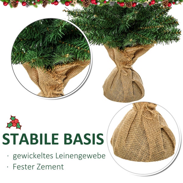HOMCOM Weihnachtsbaum, Ø44 x 60H cm, PVC, Grün