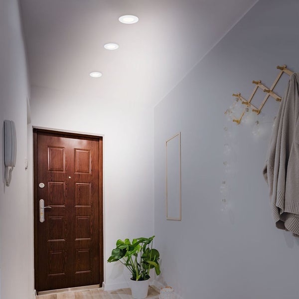 LED Einbauleuchte Badleuchte 3er Set IP44 4,9W weiß Kunststoff Ø8,5 cm Briloner