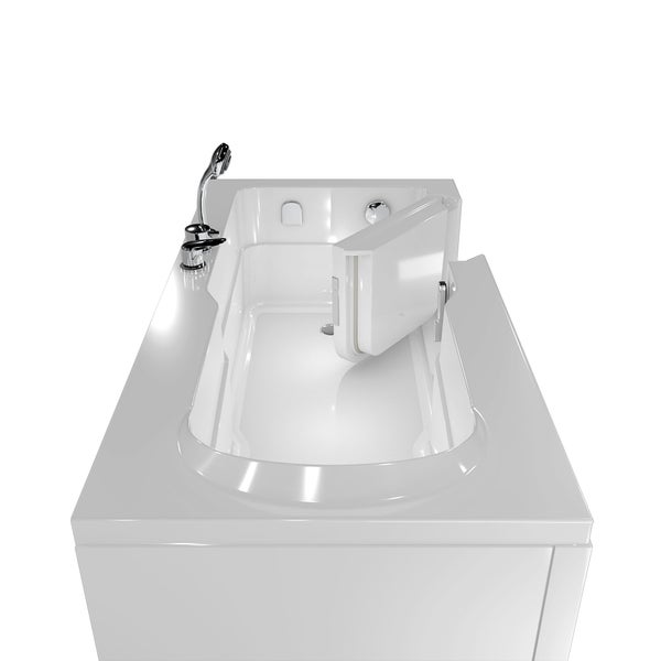 Begehbare Badewanne mit Tür und Armatur