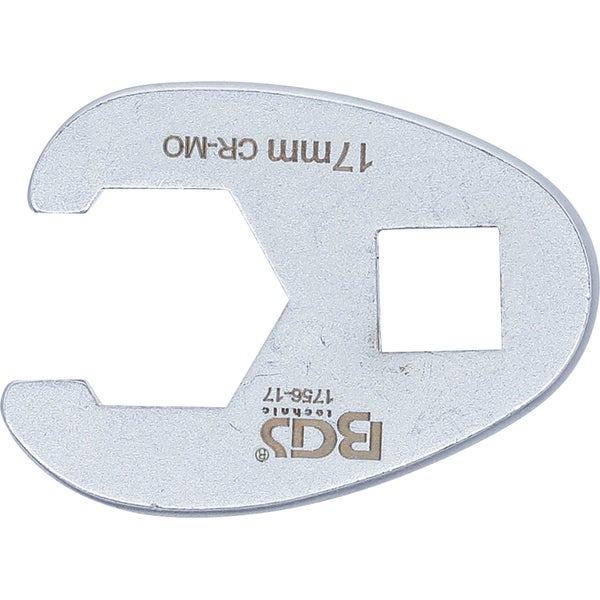 BGS Hahnenfußschlüssel Antrieb Innenvierkant 10 mm (3/8) SW 17 mm - 1756-17
