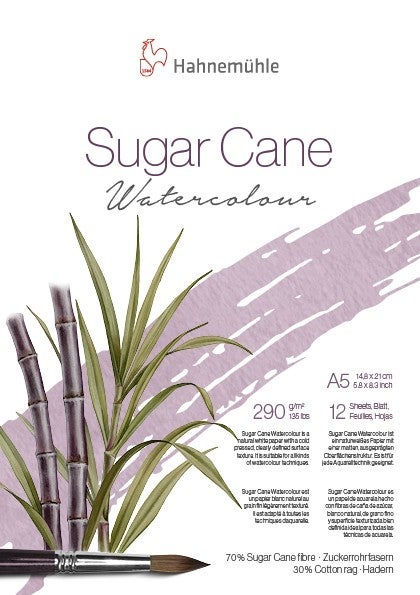Hahnemühle Sugar Cane Aquarellpapier, DIN A5, 290 g/m², 12 Blatt