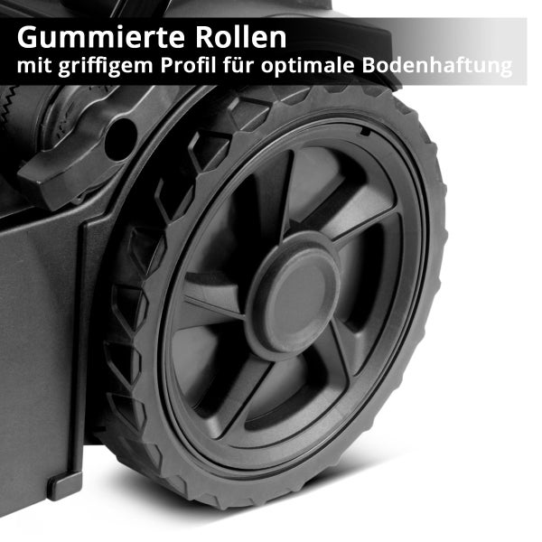 Gummierte Rolle mit griffigem Profil für Geräte