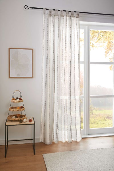 FRANK FLECHTWAREN | Vorhang Webstreifen, POLYESTER, 140 x 240 cm