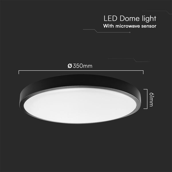 LED Deckenleuchte mit Mikrowellensensor, Durchmesser 350 mm