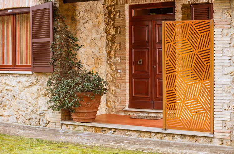 Sichtschutzwand ELEO Reno 60 x 158 cm - Cortenstahl rost