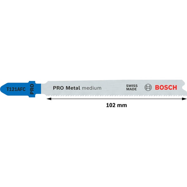 Bosch PRO Metal medium T121AFC Stichsägeblatt 92 mm 5-tlg. - 2608655106