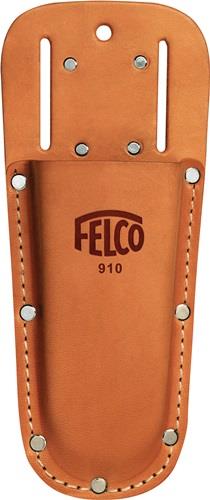 Felco Werkzeugtasche aus Leder für Gartenscheren mit Gürtelschlaufen und Nieten. Felco Logo.