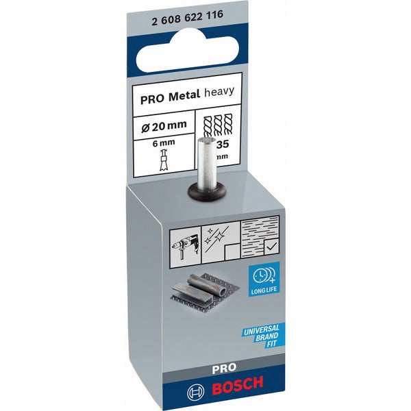 Bosch PRO Metal heavy Pinselbürste 19 x 0,35 mm gerader Schaft - 2608622116