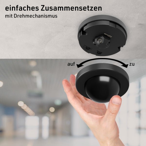Deckenleuchte mit Drehmechanismus für einfache Montage