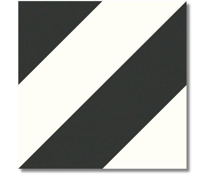 Feinsteinzeug Wand- und Bodenfliese Zebra Black/White 22,3 x 22,3 x 0,95 cm glasiert matt Rundkante