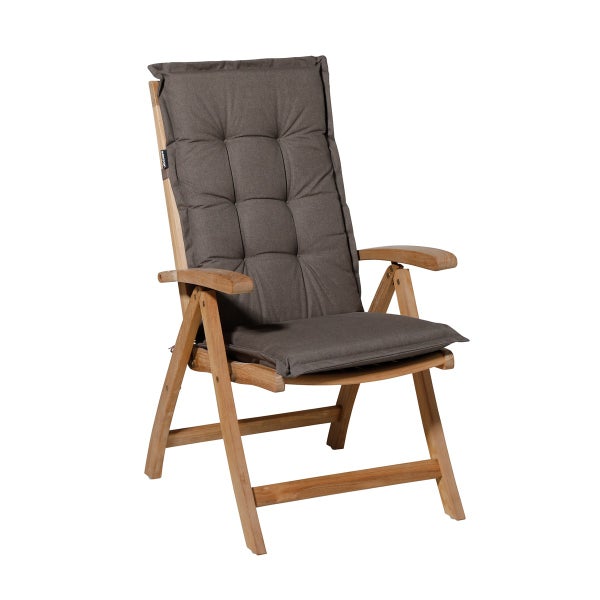 Hochlehnerauflage Oxford, Taupe – Ca. 123x50 cm - 4er-Set