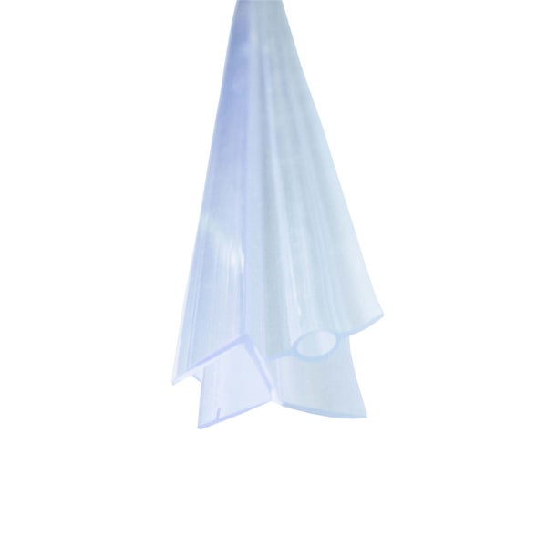 Transparente Duschdichtung aus Kunststoff für Glastüren.
