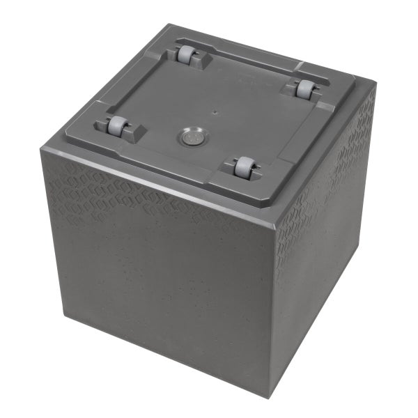 Ondis24 Pflanzkübel Beton 40 Caro Rollen 100% recycled hellgrau, Blumentopf, Pflanzgefäß