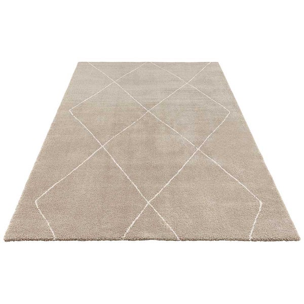 Kurzflor Teppich Massy Beige Creme - 200x290x1,4cm