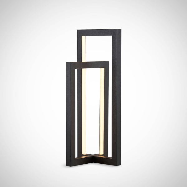 Lucande LED Tischlampe Hylda dimmbar (Modern) in Schwarz aus Aluminium (2 flammig, ) - Tischleuchte Schreibtischlampe Nachttischlampe Wohnzimmerleuchte