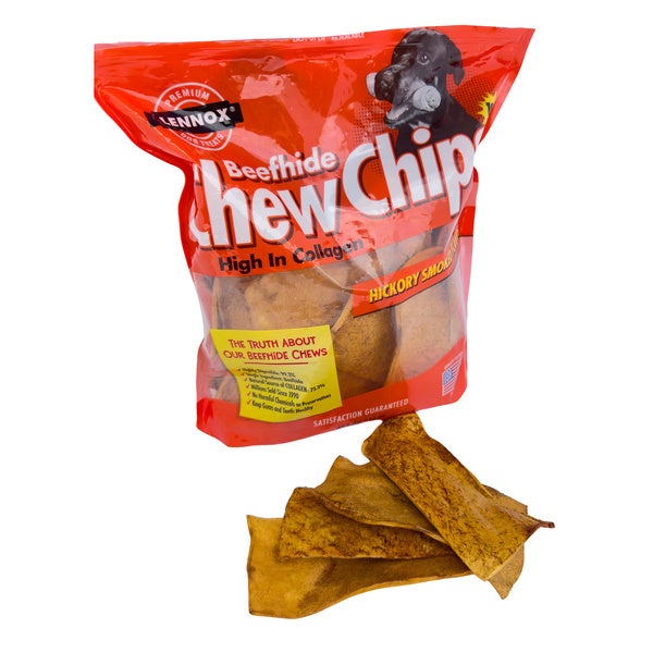 Lifebound - Hundesnack: Rinderhautchips für Hunde mit Hickory-Holz-Geschmack – (3 Packungen á 453,5 g)