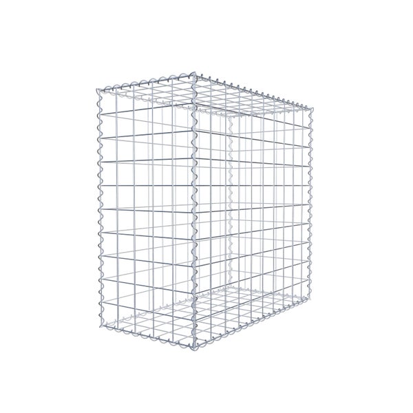 Gabione 100 cm x 100 cm x 50 cm (L x H x T), Maschenweite 10 cm x 10 cm, Spirale