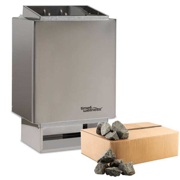 EOS Saunaofen 34A 6 kW CRS Edelstahl incl. Saunasteine - time4wellness Edition