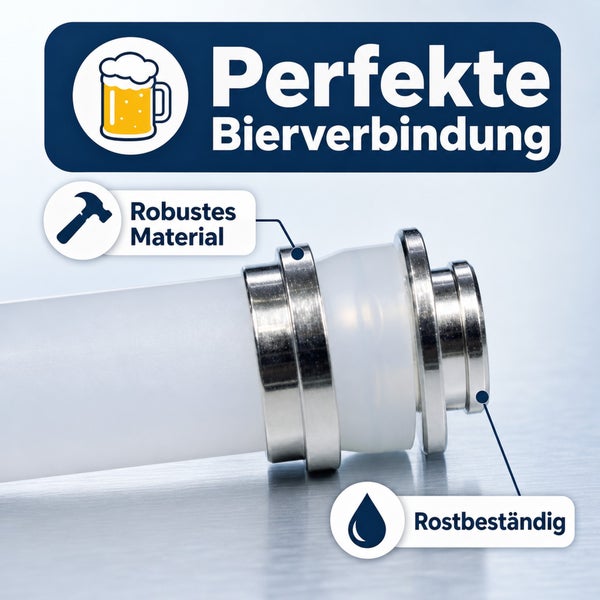 Kunststoffrohr mit Metallanschlussstück für Sanitärinstallationen