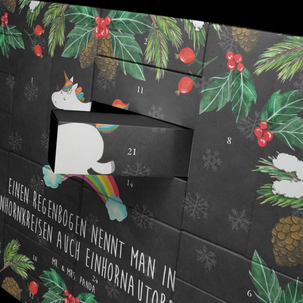 Mr. & Mrs. Panda Befüllbarer Adventskalender Einhorn Regenbogen - Schwarz